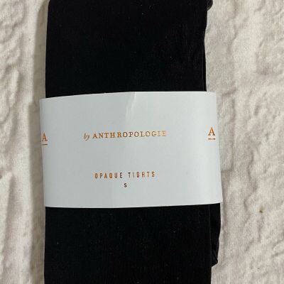 Anthropologie Opaque Tights Women's size Small  Black NEW